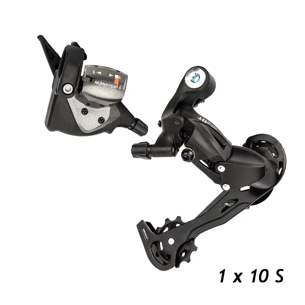 Nebublu 1x10 Speed MTB Derailleurs Shifter Groupset Bike Crankset 11-50T Cassette Flywheel 10 Speed Chain - Smooth and Precise Shifting for MTB Mountain Bike