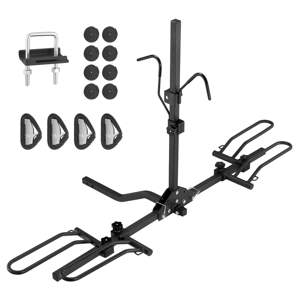 BENTISM 2-Bike Rack 80LBS Hitch Mount Folding Carrier Car Truck SUV 1.25"/2" Receiver