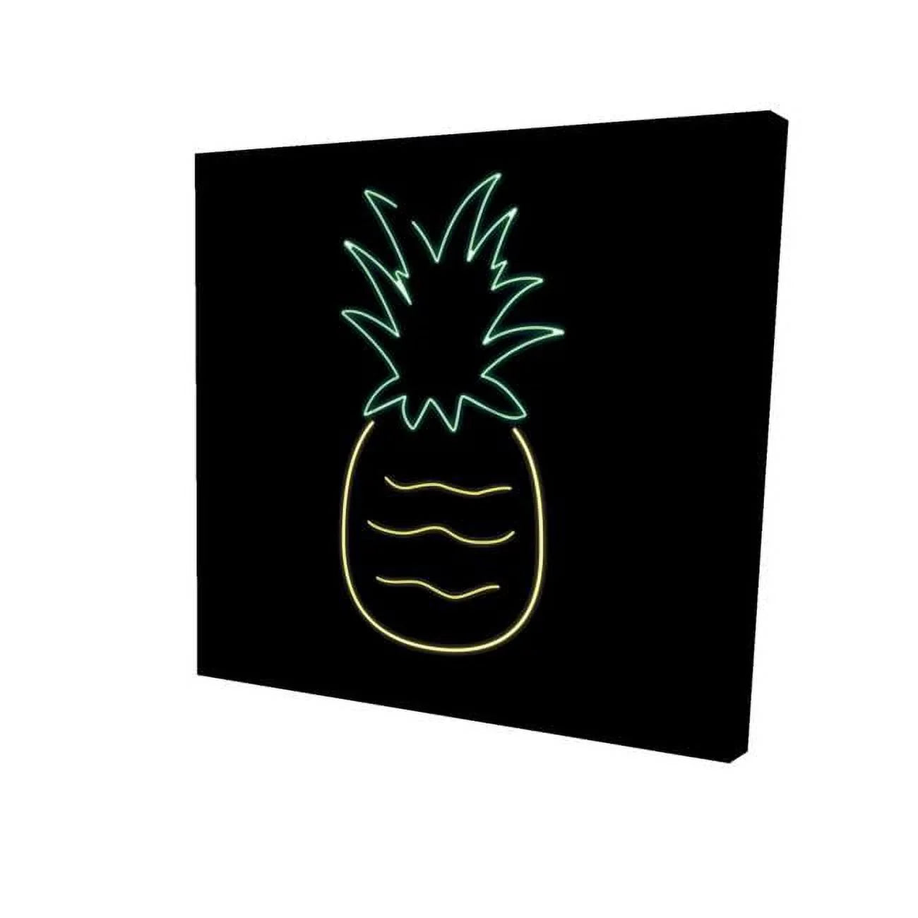 12 x 12 in. Neon Pineapple-Print on Canvas