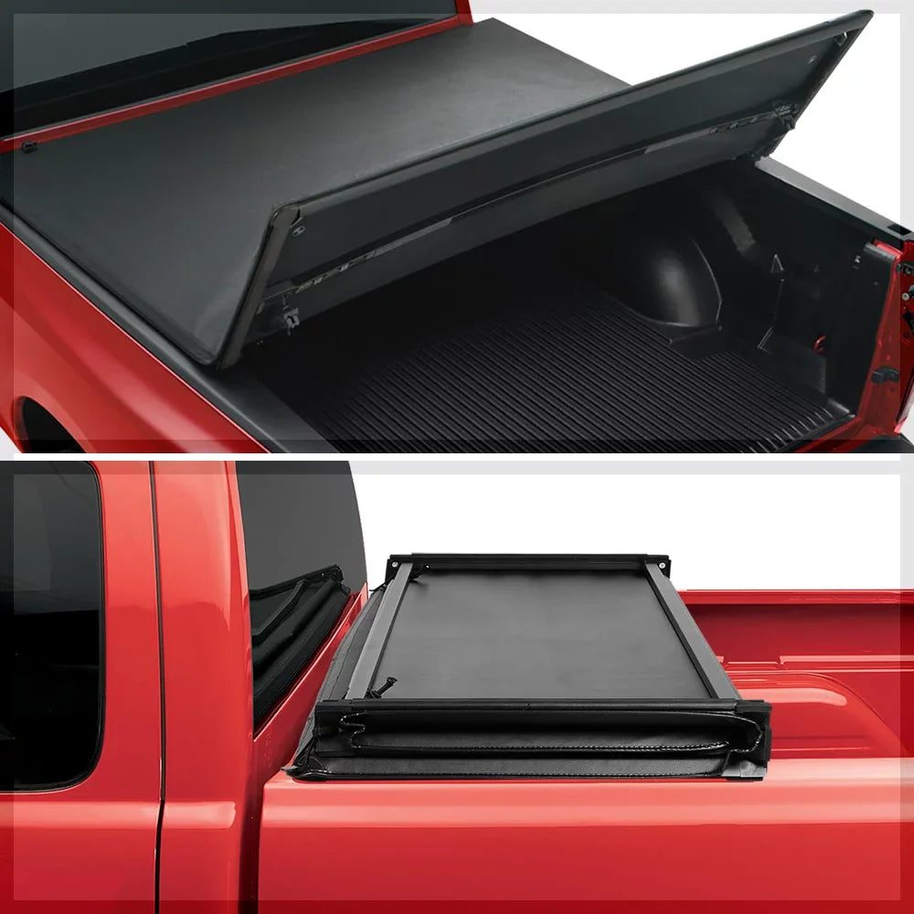 Short Bed Tonneau Protection 5.7Ft Soft Tri-Fold Fleetside for 09-21 Ram 1500/2500 Fits select: 2009,2011-2012 DODGE RAM 1500