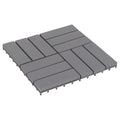 Anself 10 Piece Deck Patio Pavers Tiles Set Acacia Wood Interlocking Decking Flooring Tiles Bathroom Patio Poor Balconies Spa Area Suit for Indoor Use Gray Wash 11.8 x 11.8 Inches (L x W)