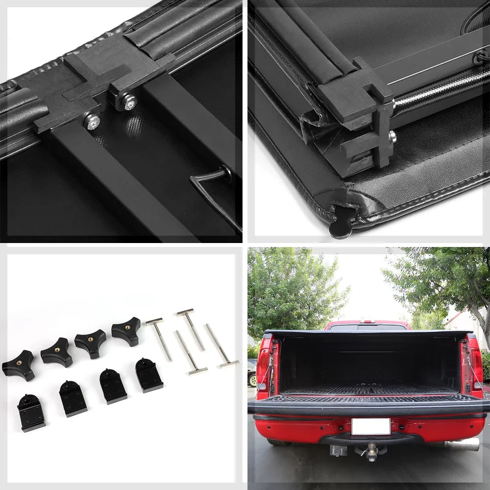 Short Bed Tonneau Protection 5.7Ft Soft Tri-Fold Fleetside for 09-21 Ram 1500/2500 Fits select: 2009,2011-2012 DODGE RAM 1500