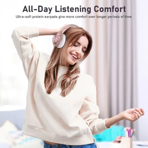 Wireless Headphones Foldable Over Ear Headset w Mic Earphones Hi-Fi Sound G1A for iPad Air 2, iPhone 8 PLUS 7 Plus, Pro 10.5, 6S, 9.7, 13 Pro Max 12 Pro Max 11 Pro Max Plus Mini SE (2020)