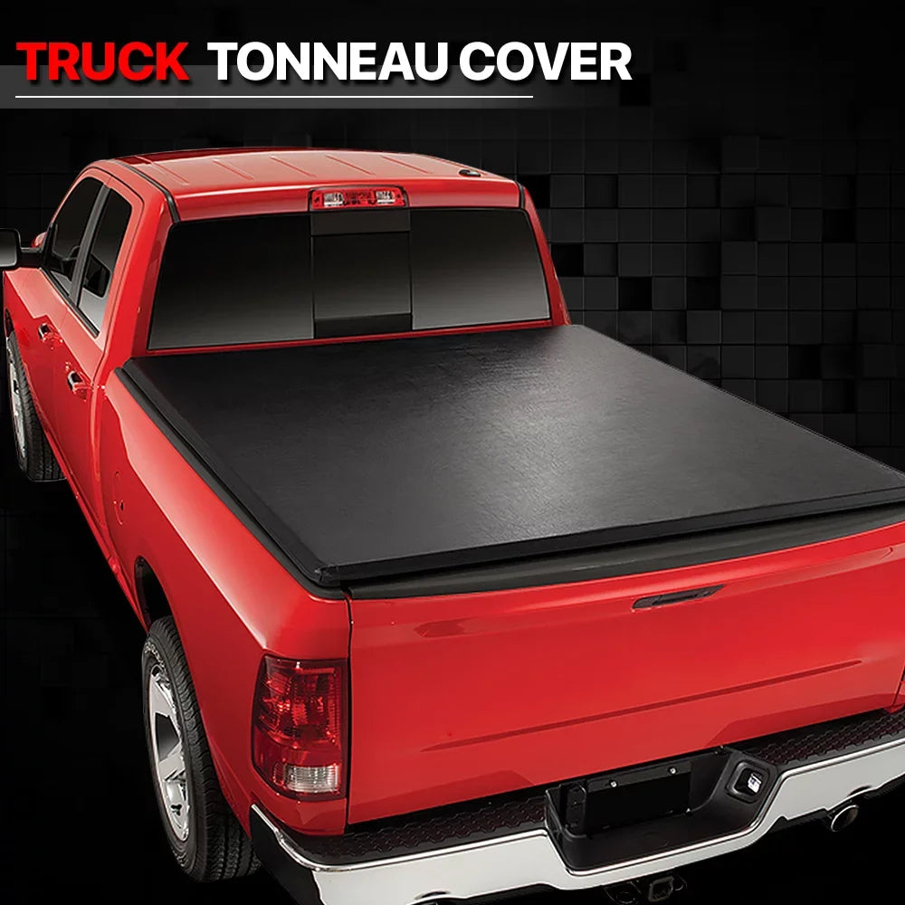 Short Bed Tonneau Protection 5.7Ft Soft Tri-Fold Fleetside for 09-21 Ram 1500/2500 Fits select: 2009,2011-2012 DODGE RAM 1500