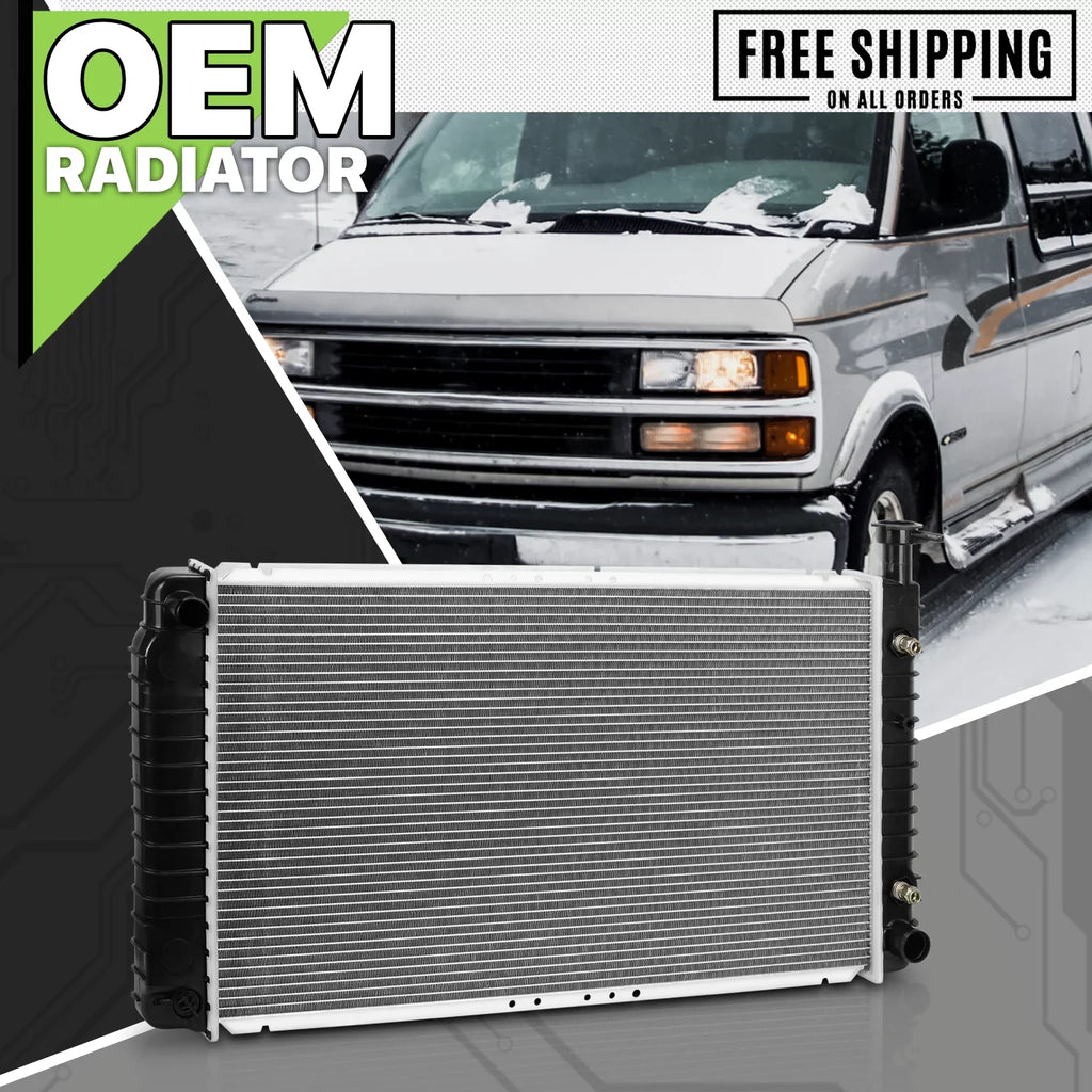 Magshion 2044 Aluminum Radiator OE Replacement for Chevrolet Cargo Van (1997-1999),GMC Savana 1500/2500 (1996-2002) 4.3L 5.0L 5.7L AT