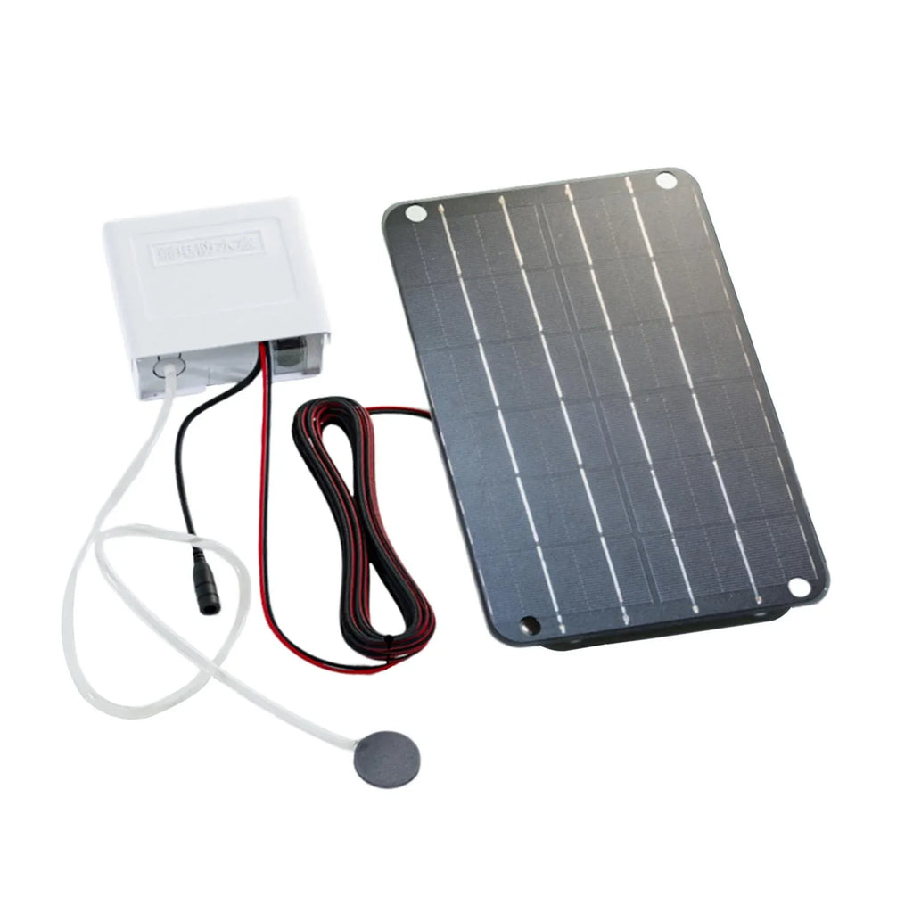 SunniMix Solar Air Pump,Aquarium Air Pump Oxygenator Silent Eco Friendly,6V Solar Pond Aerator Solar Powered Pond Pump for Hydroponics