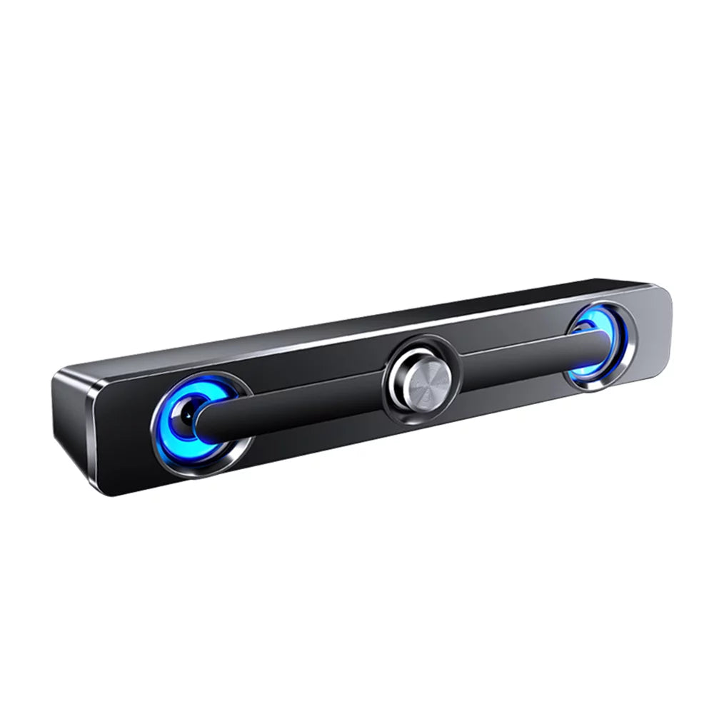 V-111 Computer Speaker USB Wired Powerful Bar Stereo Subwoofer Bass Speaker Surround Sound Box for PC Laptop Phone Tablet MP3 MP4