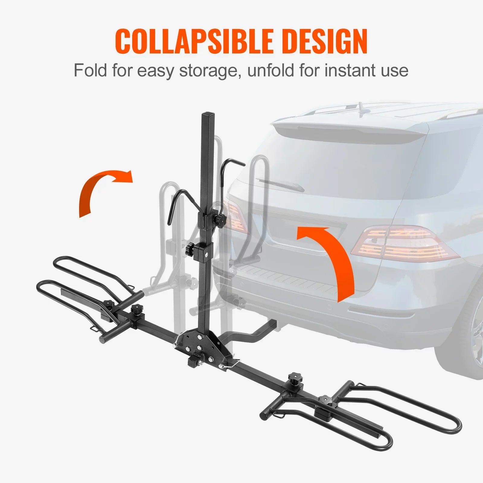 BENTISM 2-Bike Rack 80LBS Hitch Mount Folding Carrier Car Truck SUV 1.25"/2" Receiver