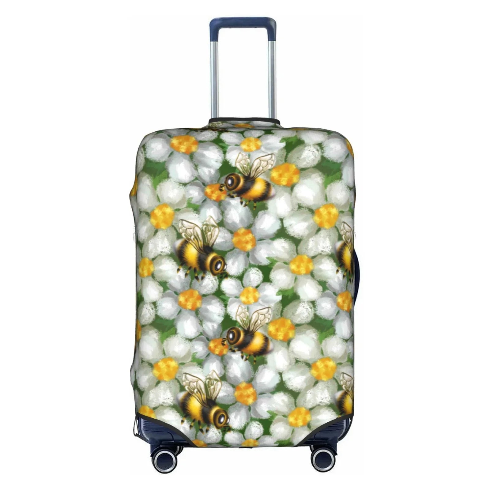 Kll Bees And Flower Luggage Wrap Suitcase Wrap Suitcase Protector-