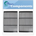 2-Pack BBQ Grill Cooking Grates Replacement Parts for Charmglow 810-8532-S - Matching Barbeque Porcelain Enameled Cast Iron Grid 19"