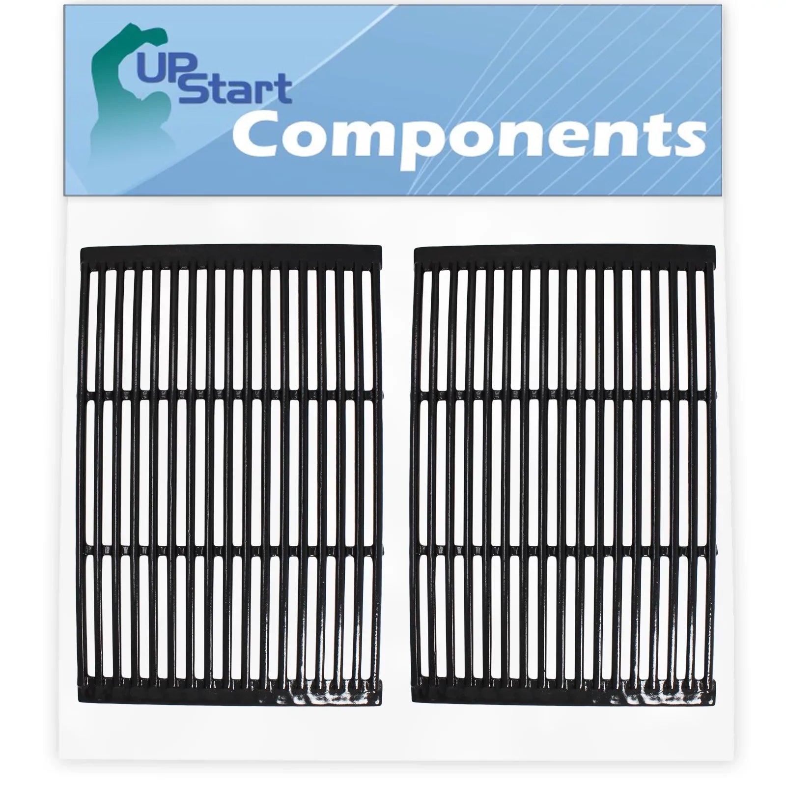 2-Pack BBQ Grill Cooking Grates Replacement Parts for Charmglow 810-8532-S - Matching Barbeque Porcelain Enameled Cast Iron Grid 19"