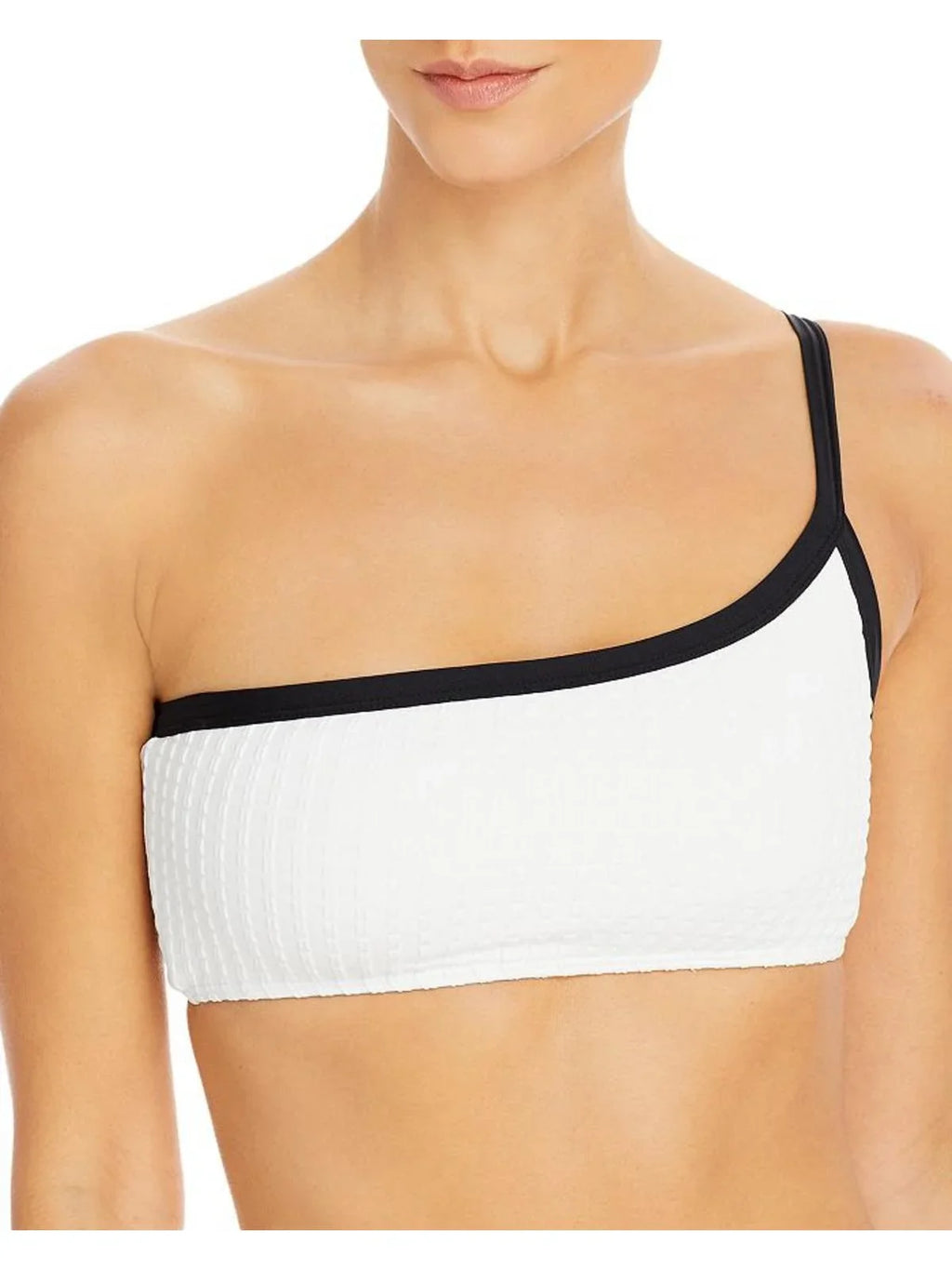 L Space Womens Axel One Shoulder Crop Bikini Swim Top