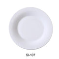 Yanco SI-107 7 in. Siena Porcelain Round Plate, Bone White - Pack of 36