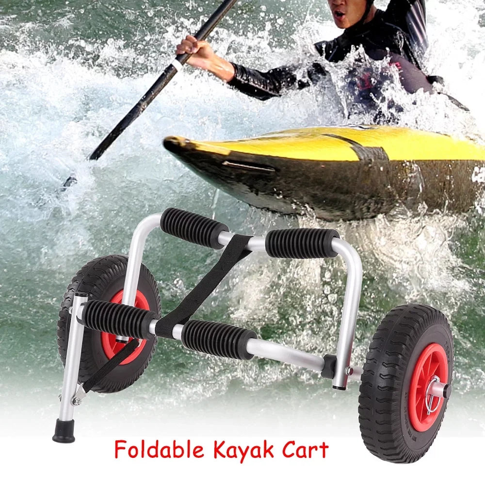 Anself Portable Lightweight Foldable Vessel Kayak Canoe Trolley