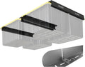 WAGEE Overhead Garage Storage Rack, Ceiling Racks, Bin Organization System, Heavy Duty Metal Rack For Container, Supports Most Bins (Black, 4 Sets)