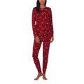 Lauren Ralph Lauren Women’s Brushed Knit Henley Pajama Set Dog, Red Plaid, X-Small