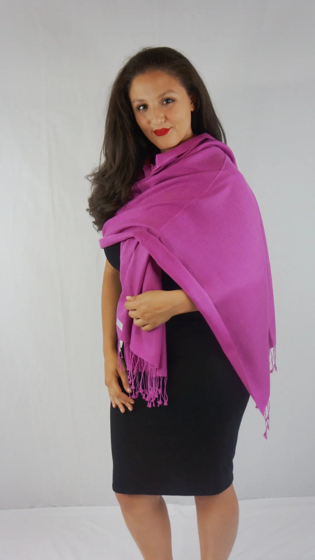 Scarf/Scarves/Shawl/Shawls/Stole/Wrap/Pashmina Scarf/Pashmina Shawl/Cashmere/Cashmere Scarf/Wool/Silk (Raspberry Sorbet)