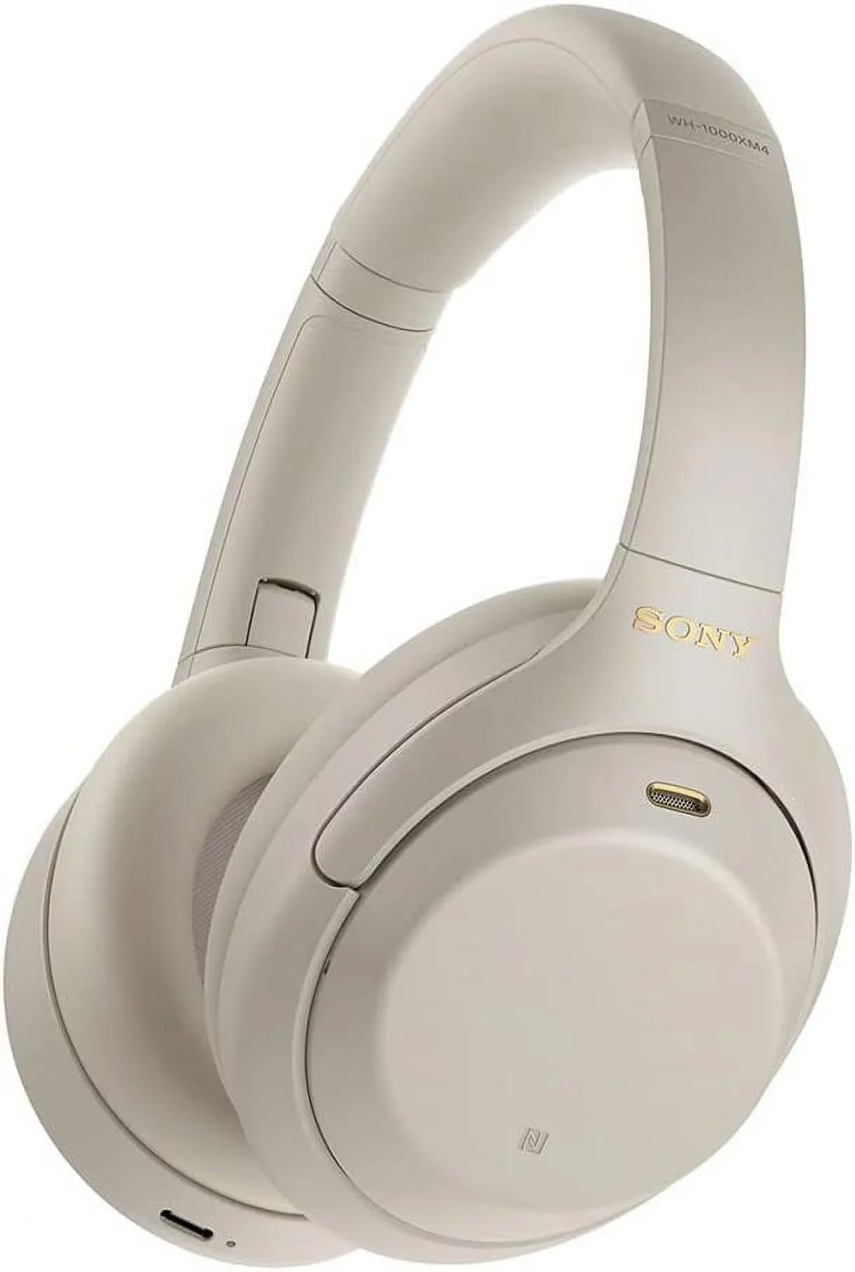 Sony WH-1000XM4 Wireless Noise-Canceling Over-Ear Headphones (Silver WH1000XM4) Bundle + Wall Charger with USB Type-C Cable