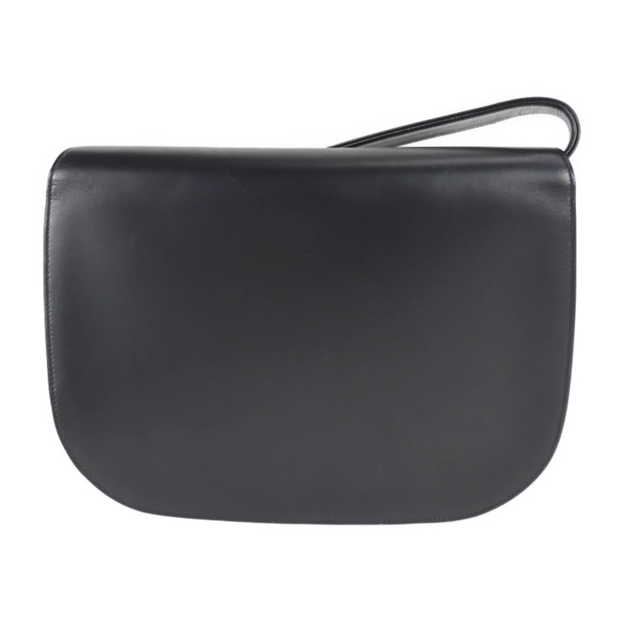 Pre-Owned CARTIER Cartier sapphire line shoulder bag calf leather dark navy 2WAY clutch (Good)