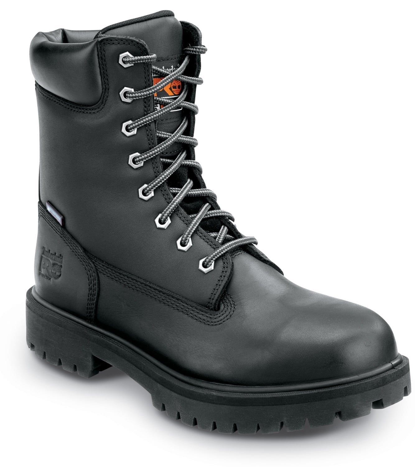 Timberland PRO 8IN Direct Attach Men's, Black, Steel Toe, EH, MaxTRAX Slip Strong WP Boot (11.0 W)