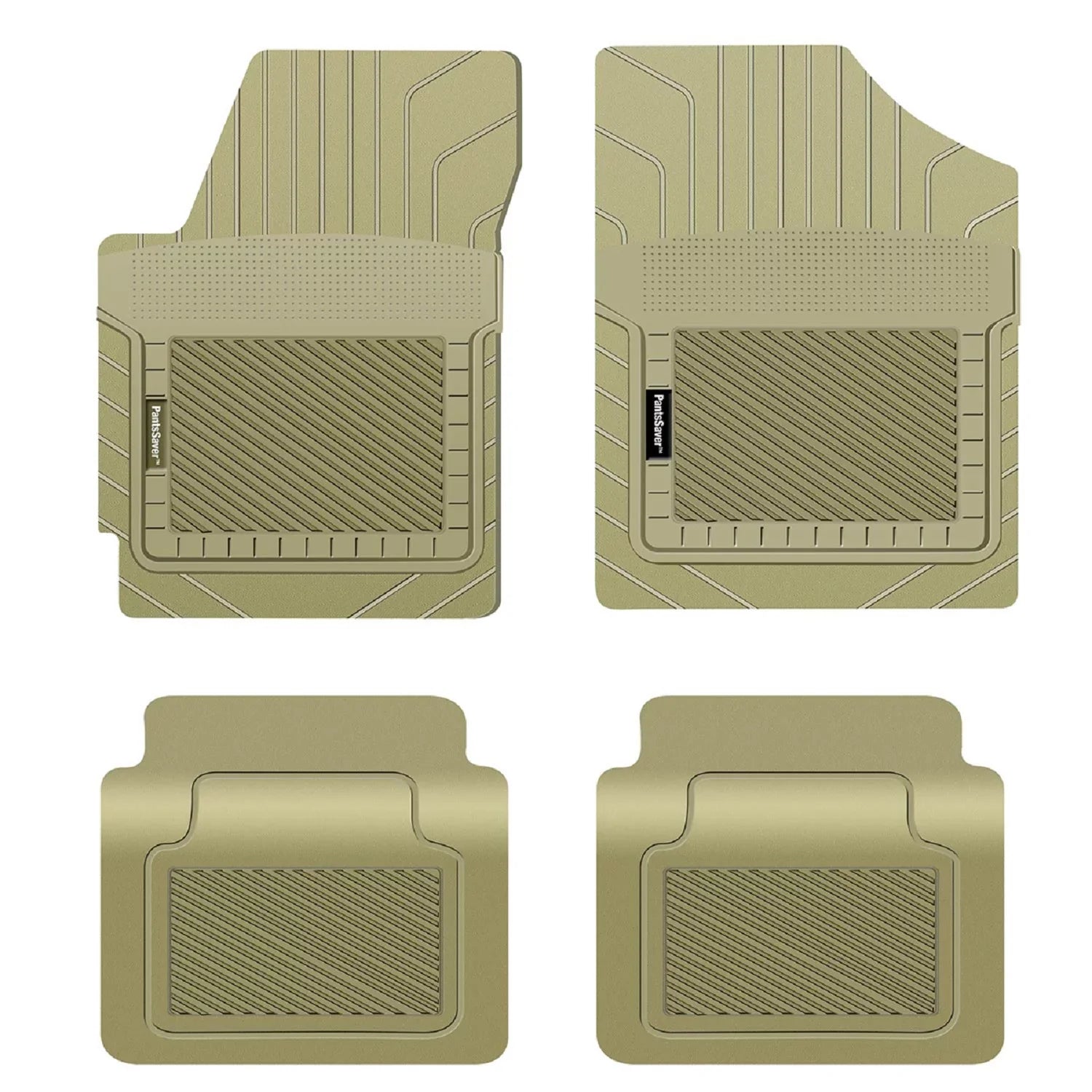 PantsSaver Floor Mats Custom Fit Car Mats for Genesis G70 2018-2023 All Climate Protection (Beige)