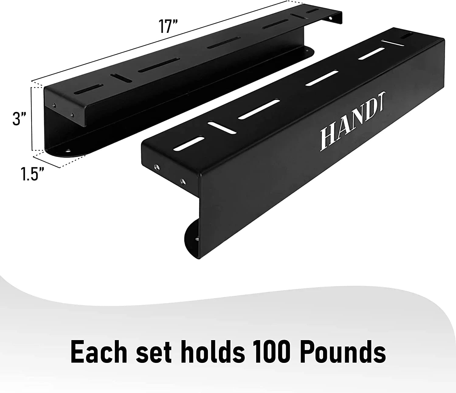 WAGEE Overhead Garage Storage Rack, Ceiling Racks, Bin Organization System, Heavy Duty Metal Rack For Container, Supports Most Bins (Black, 4 Sets)