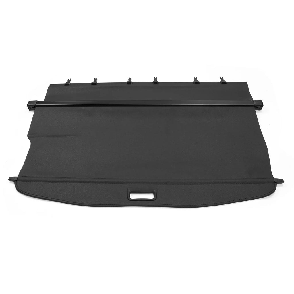 Ikon Motorsports Cargo Shield Suitable With 2014-2018 Subaru Forester (Only Fit Automatic Rear Gate) PVC & Aluminum Rod Black Security Rear Trunk Coating Security Retractable Shield