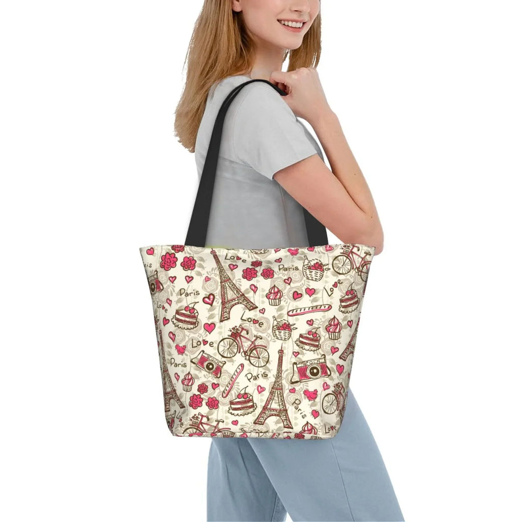 Lukts Paris Vintage Tote Bag,Shoulder Bag Women'S Hobos Handbags Large Capacity Shopping Bag