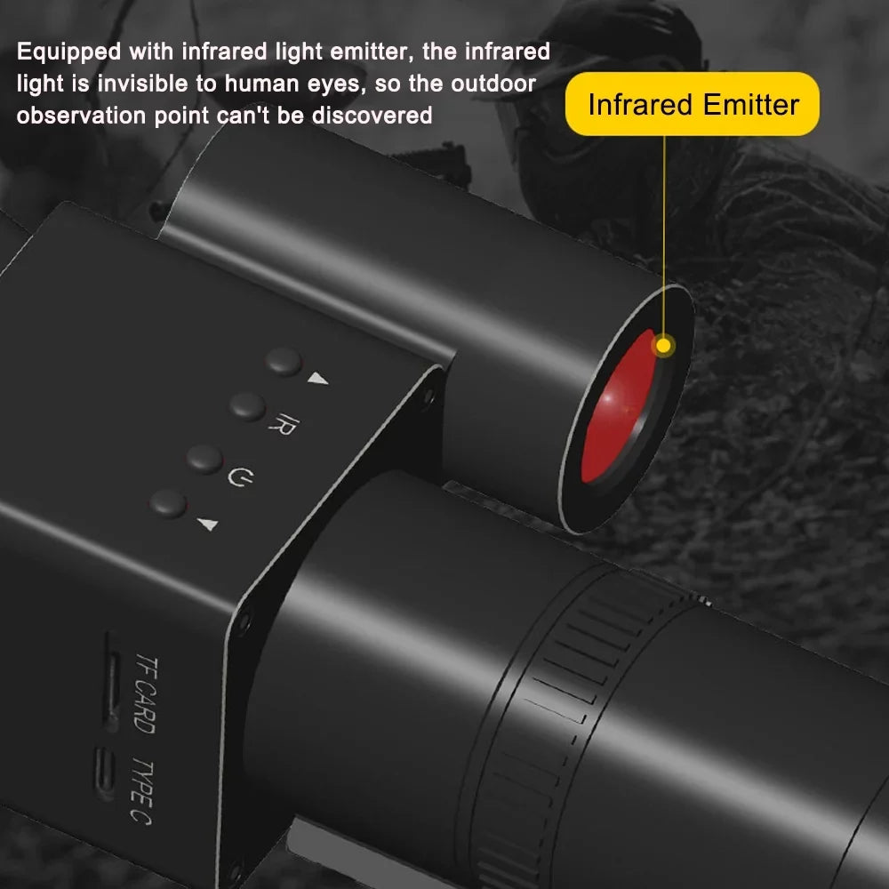 Tomshoo Handheld Portable Telescopic Sight 8-24X Magnify 1.54inch 320*320 Display 1.5X with Photo Video Taking Function Support PC Connection Day and Night Use for Outdoor Sports Huntings Travellin