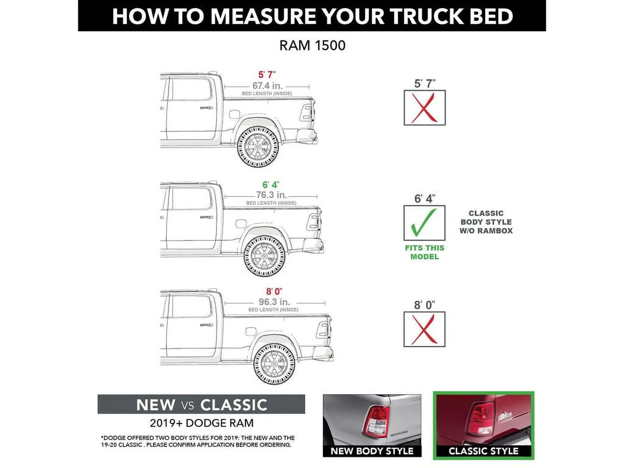 BAK by RealTruck Revolver X4s Hard Rolling Truck Bed Tonneau Wrap | 80213 | Suitable with 2009 - 2018, 2019 - 2021 Classic Dodge Ram 1500, 2010-21 2500/3500 6' 4" Bed (76.3")
