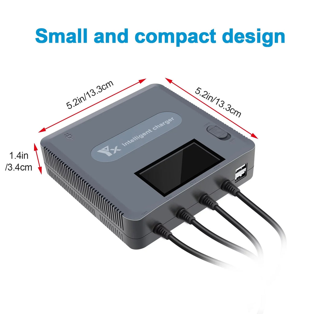 ZiSUGP Matching With DJI Mavic Air 2 And Air 2S Battery Charger Hub With LCD Display 6 In 1 Quick Battery Charger Charging Accessories Photography Drones with Camera 4k