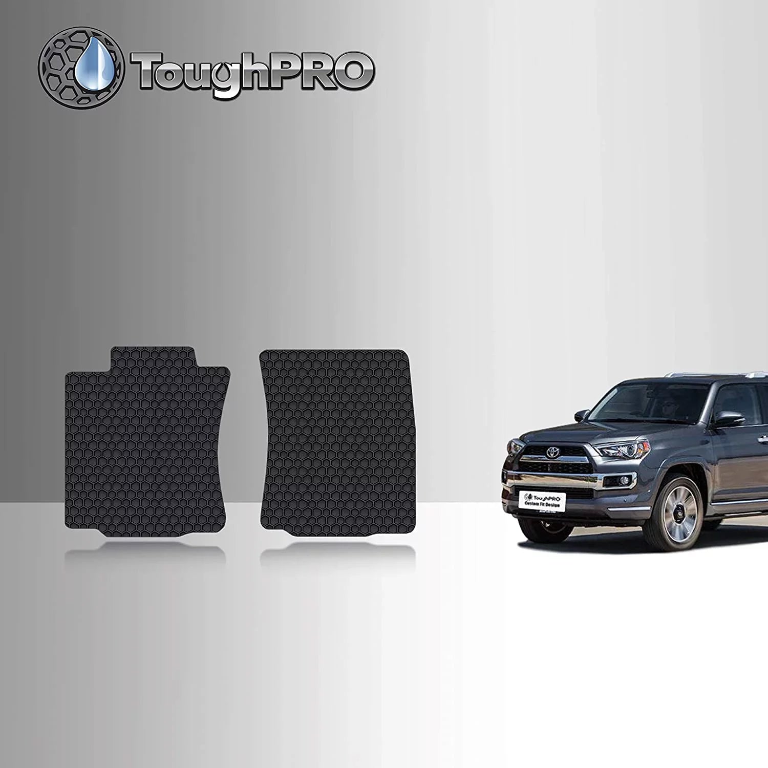 TOUGHPRO Floor Mat Accessories (Front Row Set) Fitting with Toyota 4Runner - All Environment - Heavy Duty - 2021