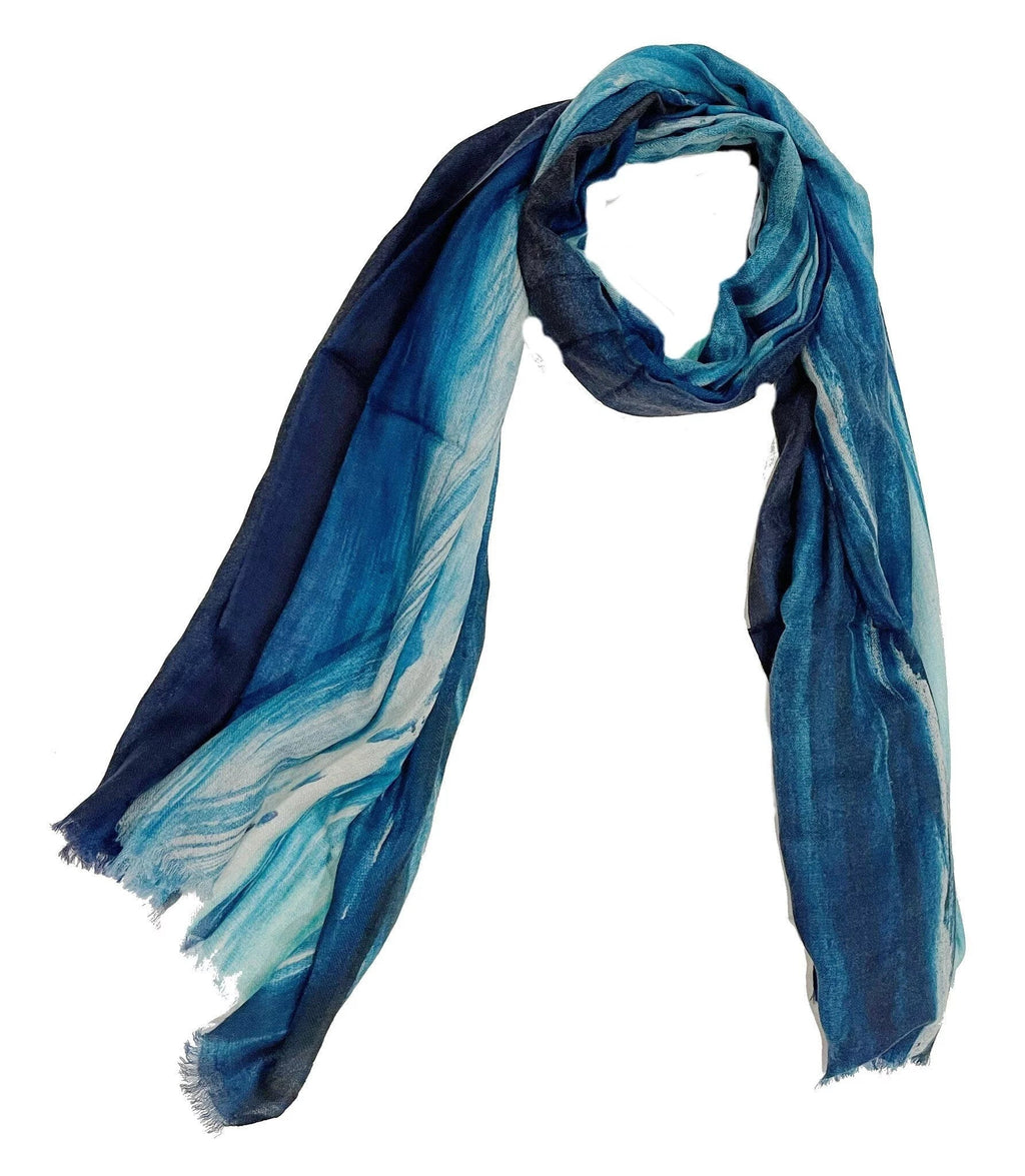 Stormy Montauk - Lightweight Cashmere/Wool Blend Scarf by James Paul Cheung