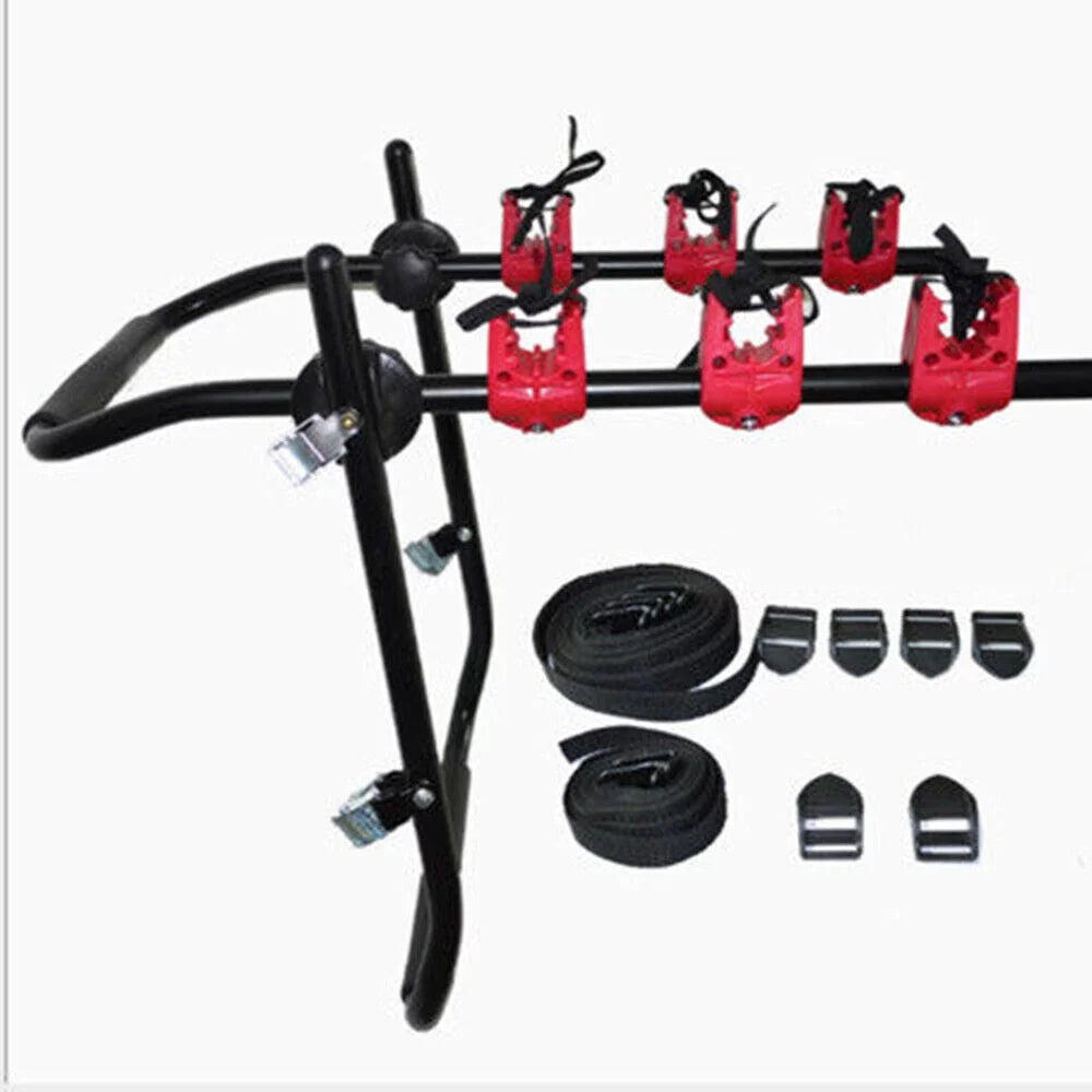 Loyalheartdy Foldable Bike Hitch Mount Rack 3-Bike Carrier Trunk Mount Rack for Car Minivan SUV Truck Max Load 44.09