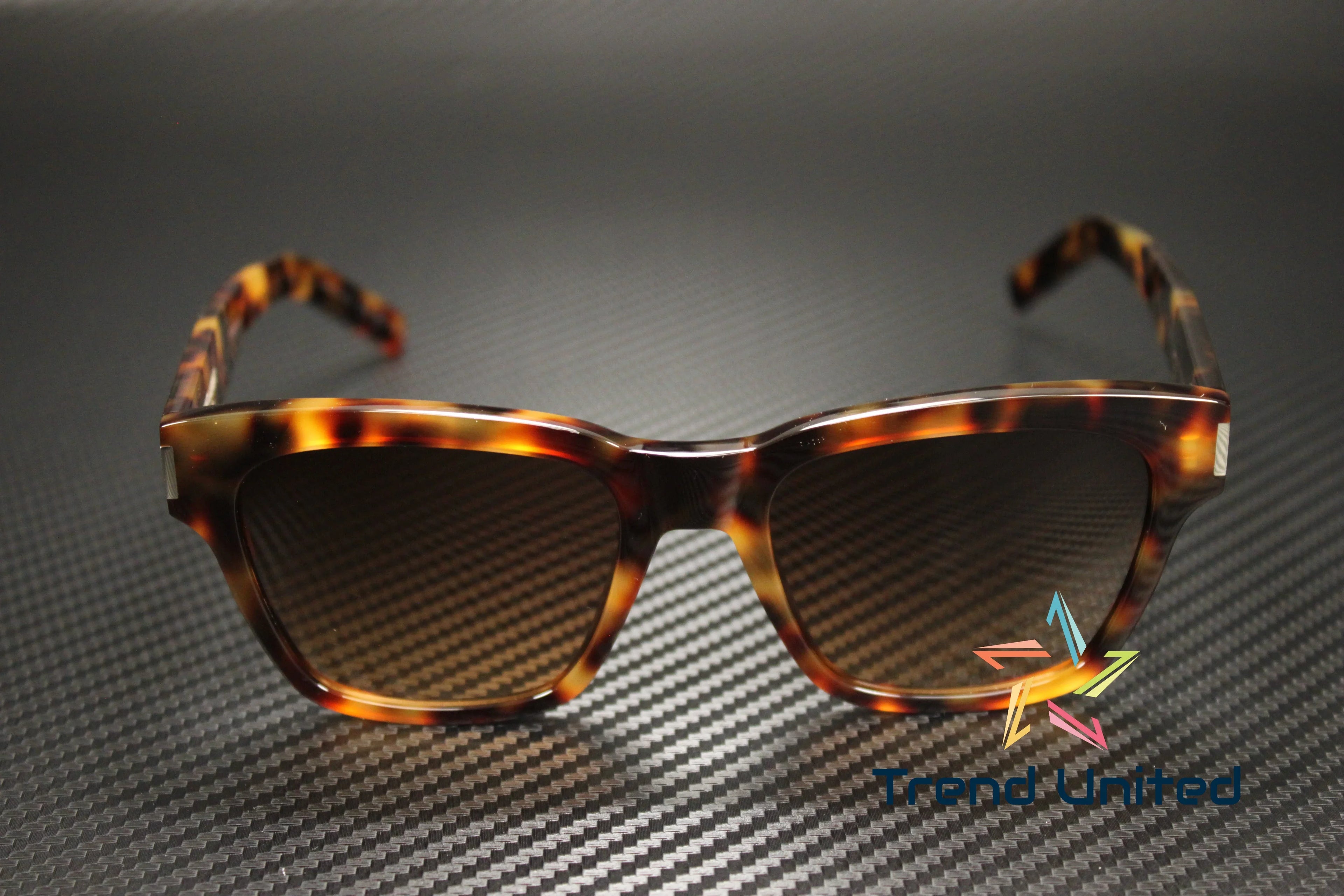 SAINT LAURENT SL 560 003 Squared Acetate Havana Brown 54 mm Unisex Sunglasses