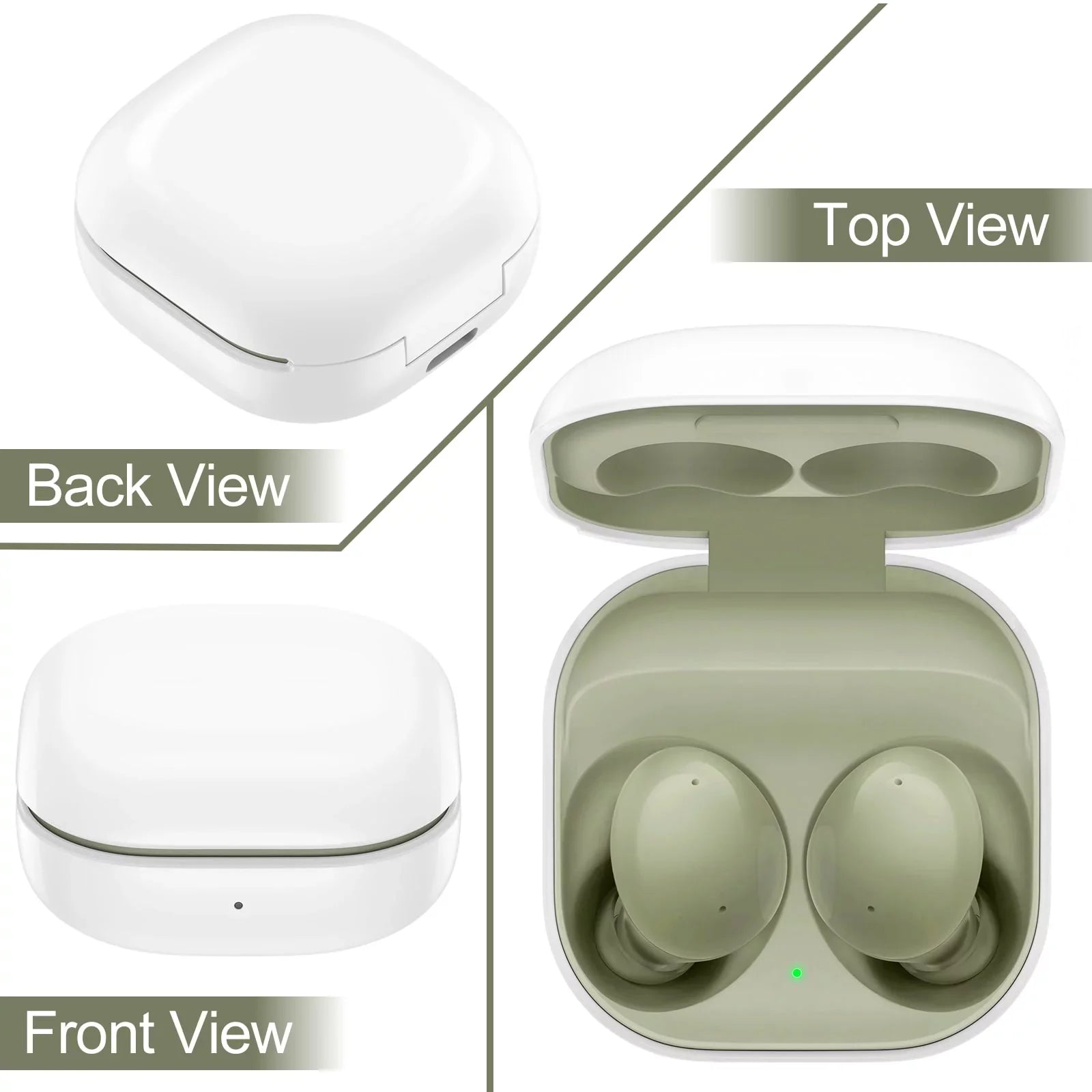 UrbanX Street Buds 2 for Inspiron Laptop - Truly Wireless Bluetooth Headphones with Noise Isolation, Amplified Bass and Dual Dynamic Microphone - Green