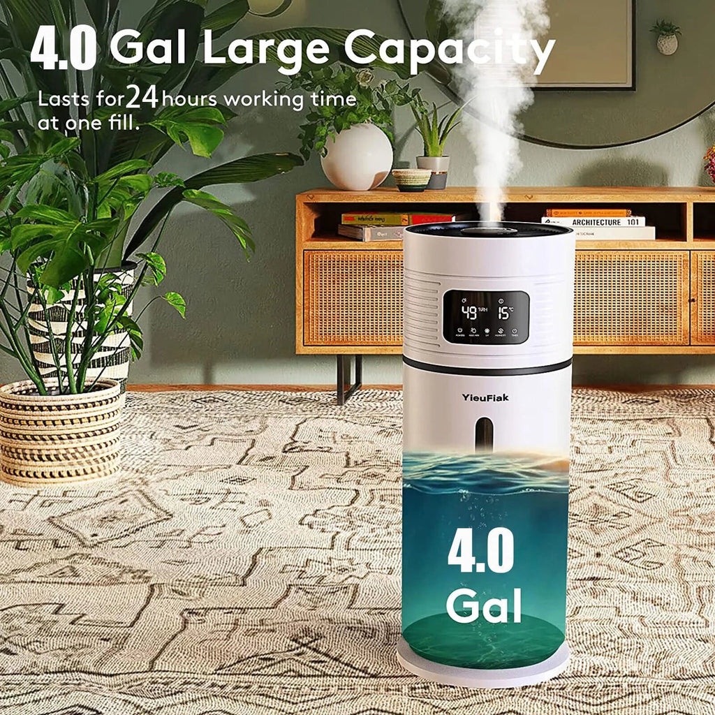 DENEST 4 Gal Commercial Large Humidifiers Style Industrial 360° Humidifier Whole-House