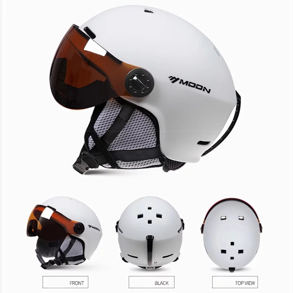 MOON Skiing Snowboard Skateboard Helmets - Winter Windproof Cycling Safety Gear