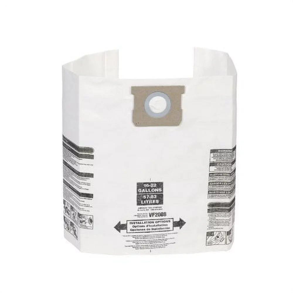 Multi-Fit Wet Dry Vacuum Bags VF2008 General Dust Filter Bag (3 Shop Vacuum Bags