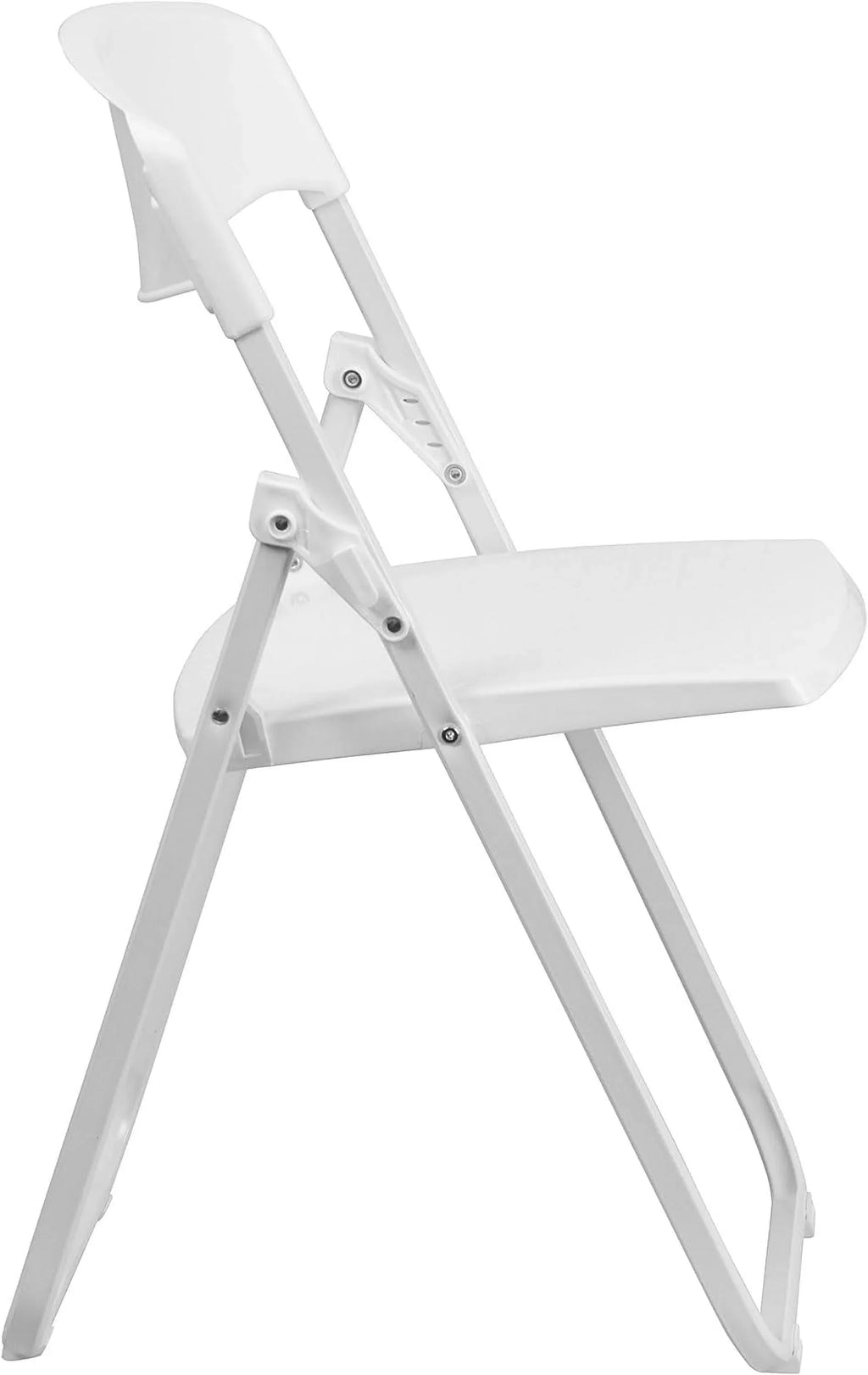 HERCULES Series 500 Lb. Capacity Heavy Duty White Plastic Folding Chair With Built-In Ganging Brackets