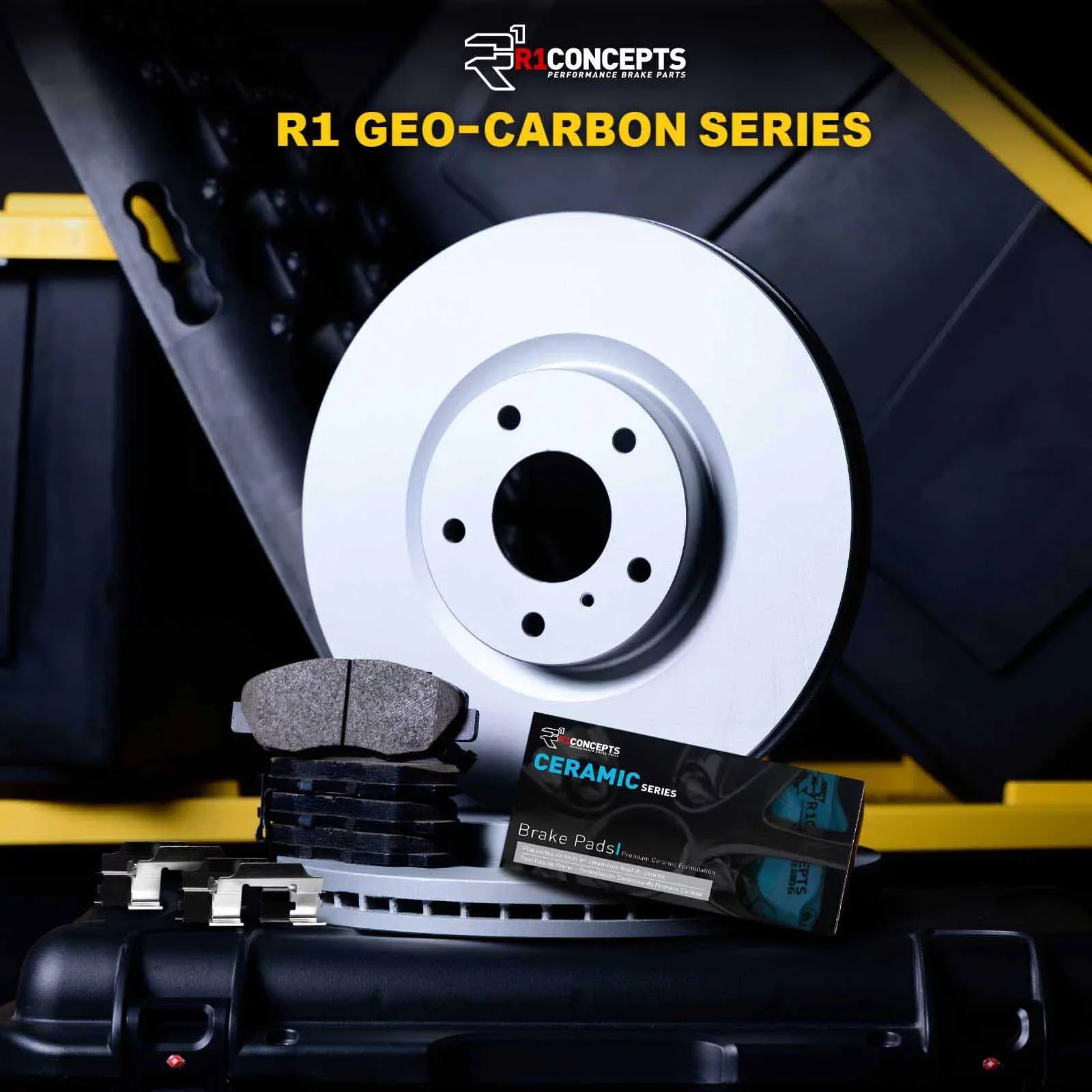 R1 Concepts Wdwh1 42031 R1 Concepts Brake Rotor Carbon Coated With Ceramic Pads Fits select: 2014-2022 JEEP CHEROKEE, 2015-2017 CHRYSLER 200
