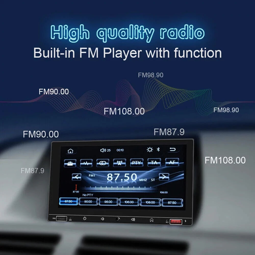 KingFurt Car Stereo with Apple Carplay & Android Auto Play MP5 Camera 7" HD Screen, FM Radio, Mirror Link