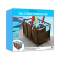 Essentially Yours Pool Noodles Holder, Toys, Balls, Floats and Equipment Mesh Rolling Storage Organizer Bin, Kids Height, Large, (43" W x 25" L x 28" H), Brown Style 563009