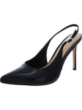 Veronica Beard Womens Lisa Leather Pointed Toe Slingback Heels