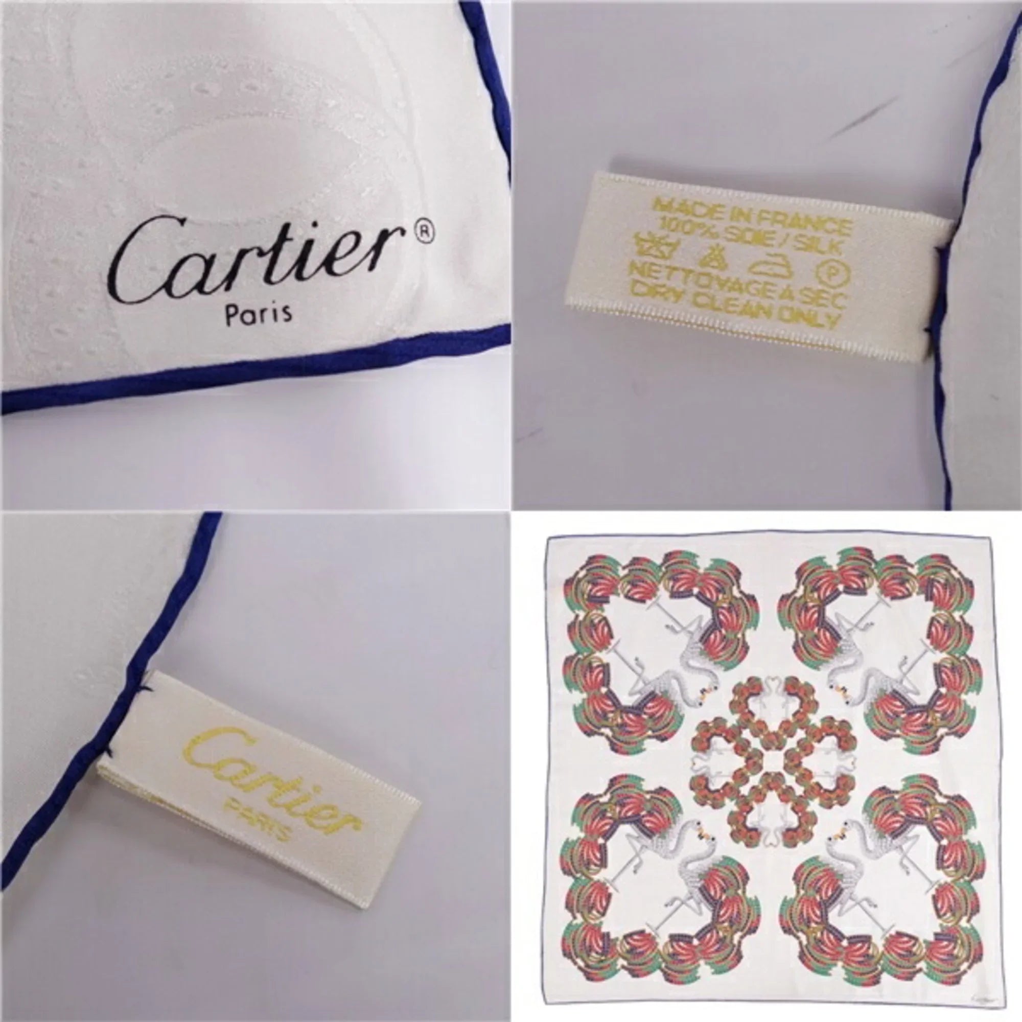 Pre-Owned Cartier Scarf Muffler 100% Silk Women's Multicolor (Good)