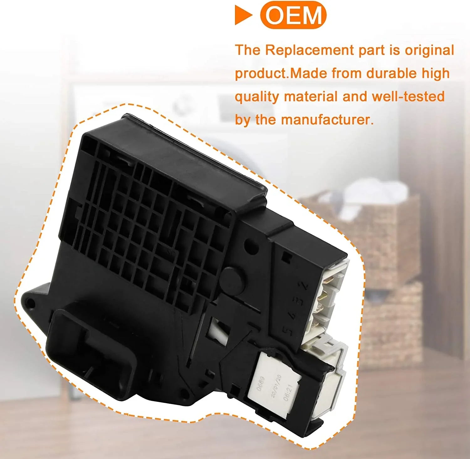 OEM EBF61315802 Washer Door Lock Switch Assembly - Exact for LG Front-Load washers & Kenmore 796-series Washing Machine,Replace EBF62534401 2667085 AP5672154 PS7792232 EAP7792232
