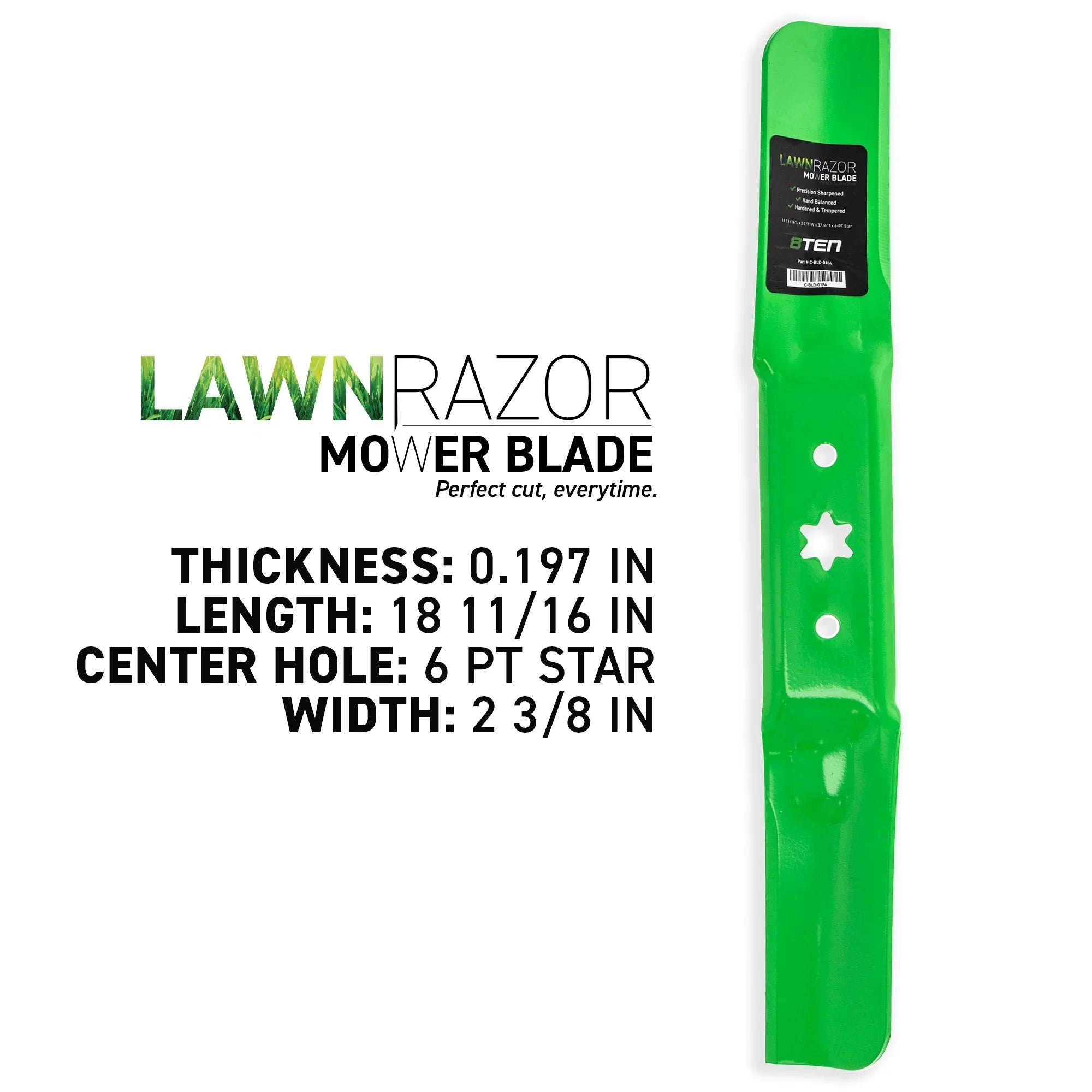 LawnRAZOR Medium Lift Blade for MTD 54 inch Cub Cadet 942-05056 3 Pack 810-CBL2306D