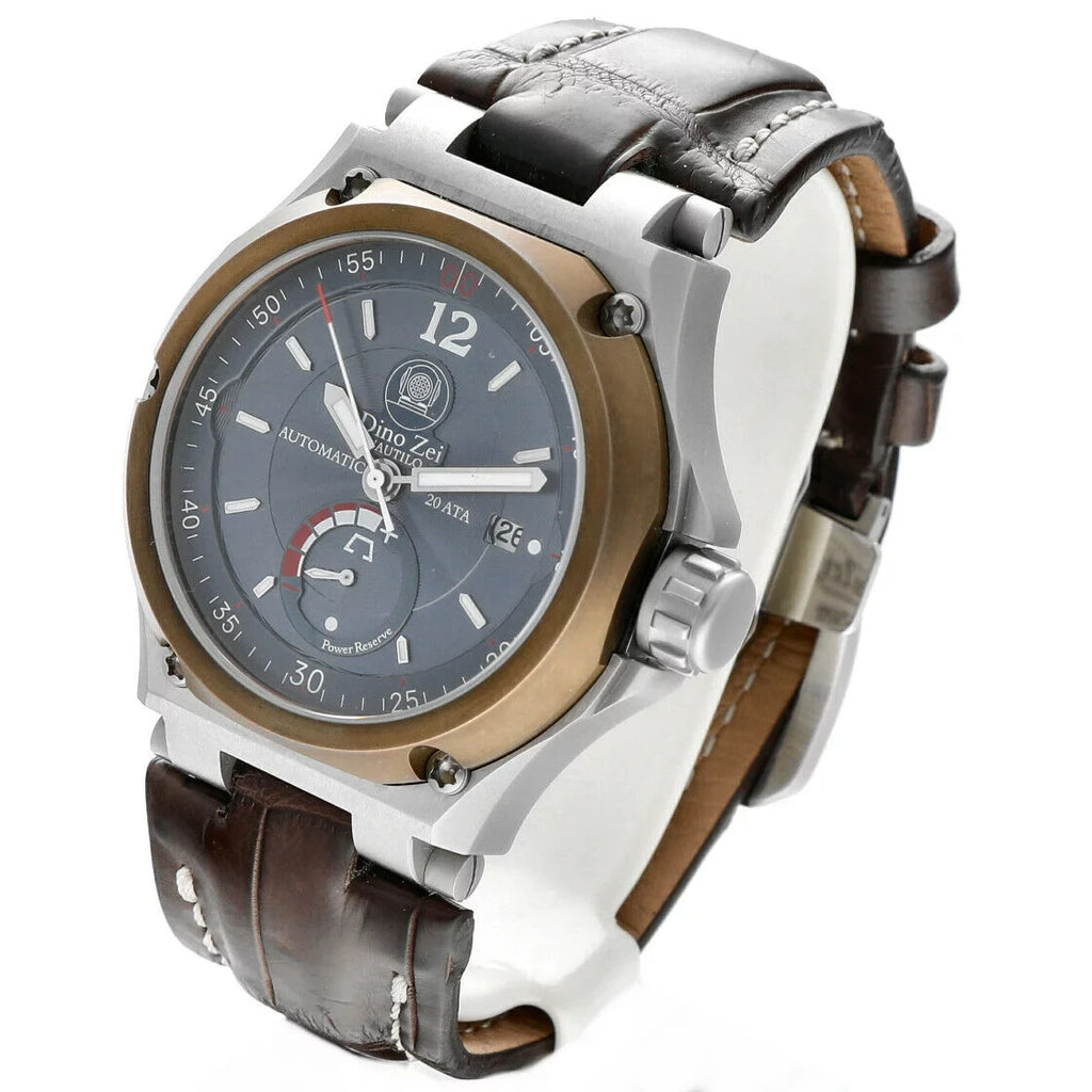 Dino Zei Nautilo Limited Edition 11007 Steel Leather Automatic Men's Watch