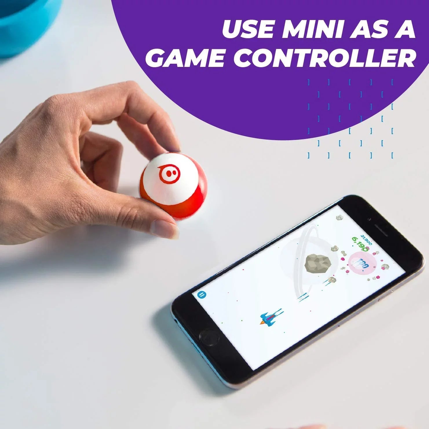 Sphero Mini (Red) App-Enabled Programmable Robot Ball - STEM Educational Toy for Kids Ages 8 & Up - Drive, Game & Code Play & Edu App