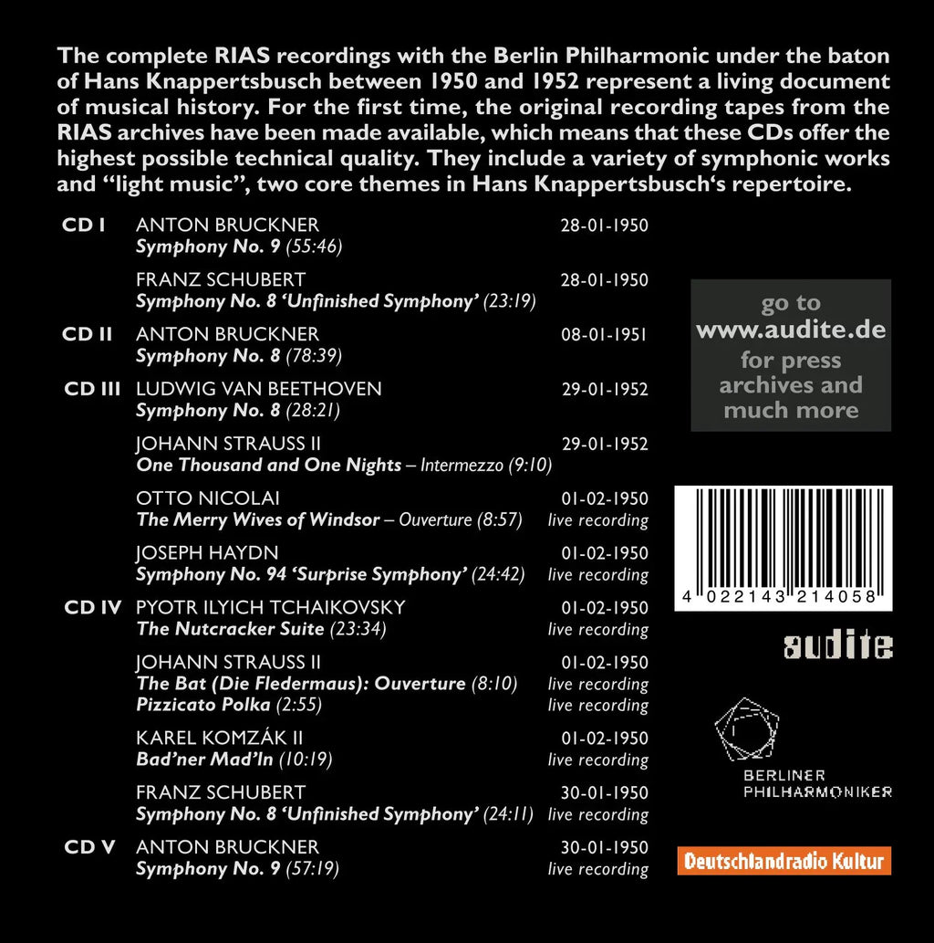 Hans Knappertsbusch - Edition Hans Knappertsbusch & Bpo: Comp Rias Rec - Classical - CD